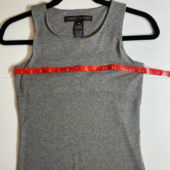Yansi Fugel Silver Metallic Tank Top, shell, evening, holiday, gift - Picture 6 of 6